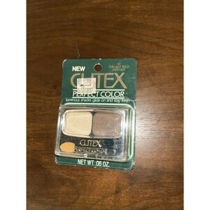 Vintage Cutex Perfect Color Eye Shadow Duo 03 Sunlight Gold Frost/Chestnut Matte